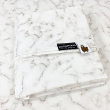 Afbeelding in Gallery-weergave laden, Laken Marmer - wit - licht beige - naturel - poplin - ecru