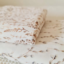 Afbeelding in Gallery-weergave laden, Laken Willow - poplin katoen - wilgenkatjes - neutraal