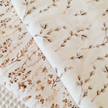 Afbeelding in Gallery-weergave laden, Laken Willow - poplin katoen - wilgenkatjes - neutraal