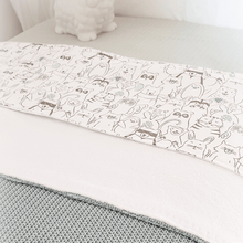 Afbeelding in Gallery-weergave laden, Laken Diertjes - wit - zwart - sapphire - monochrome - dieren