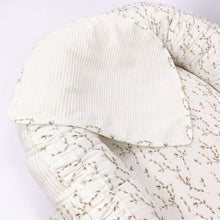 Afbeelding in Gallery-weergave laden, Babynestje Rib Willow creme naturel ribvelours wilgentakjes