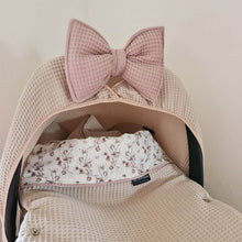 Afbeelding in Gallery-weergave laden, Voetenzak Kato - zand - oudroze - katoen plant - wafel - maxi cosi zak