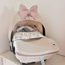 Afbeelding in Gallery-weergave laden, Voetenzak Kato - zand - oudroze - katoen plant - wafel - maxi cosi zak