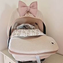 Afbeelding in Gallery-weergave laden, Voetenzak Kato - zand - oudroze - katoen plant - wafel - maxi cosi zak