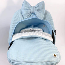 Afbeelding in Gallery-weergave laden, Voetenzak Madrid - wafel - minky velours - bies - in 30 kleuren