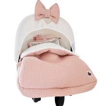 Afbeelding in Gallery-weergave laden, Voetenzak Madrid - wafel - minky velours - bies - in 30 kleuren