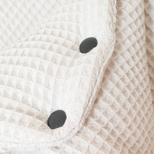 Afbeelding in Gallery-weergave laden, Voetenzak Dani - volledig wafel - strikjes - bies - in 30 kleuren