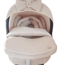 Afbeelding in Gallery-weergave laden, Voetenzak Merlijn Duo - twee kleuren wafel - bies - in 30 kleuren