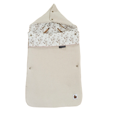 Afbeelding in Gallery-weergave laden, Voetenzak Kato - zand - oudroze - katoen plant - wafel - maxi cosi zak