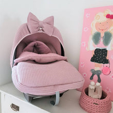 Afbeelding in Gallery-weergave laden, Voetenzak Kopenhagen - wafel - badstof - bies - in 30 kleuren