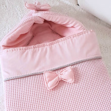 Afbeelding in Gallery-weergave laden, Voetenzak Maleah - wafel - nicky velours - strikjes - in 30 kleuren