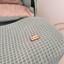 Afbeelding in Gallery-weergave laden, Voetenzak Kopenhagen - wafel - badstof - bies - in 30 kleuren