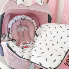 Afbeelding in Gallery-weergave laden, Voetenzak Julian - wafel - veertjes - in 30 kleuren