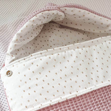 Afbeelding in Gallery-weergave laden, Voetenzak Nina - wafel - gouden druppels - in 30 kleuren