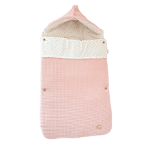 Afbeelding in Gallery-weergave laden, Voetenzak Nina - wafel - gouden druppels - in 30 kleuren