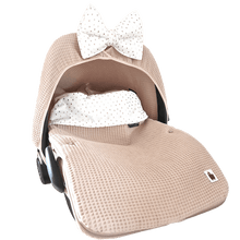 Afbeelding in Gallery-weergave laden, Voetenzak Nina - wafel - gouden druppels - in 30 kleuren