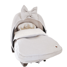 Afbeelding in Gallery-weergave laden, Voetenzak Teddy - wafel - ecru teddy - bies - in 30 kleuren