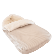 Afbeelding in Gallery-weergave laden, Voetenzak Teddy - wafel - ecru teddy - bies - in 30 kleuren