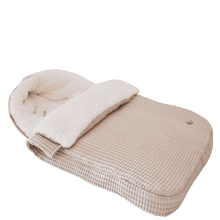 Afbeelding in Gallery-weergave laden, Voetenzak Teddy - wafel - ecru teddy - bies - in 30 kleuren