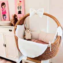 Afbeelding in Gallery-weergave laden, Celine wiegbekleding - strik - wieg - beschikbaar in 30 kleuren