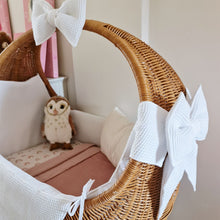 Afbeelding in Gallery-weergave laden, Celine wiegbekleding - strik - wieg - beschikbaar in 30 kleuren