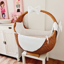 Afbeelding in Gallery-weergave laden, Celine wiegbekleding - strik - wieg - beschikbaar in 30 kleuren