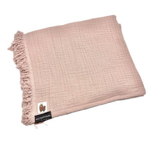Afbeelding in Gallery-weergave laden, Hydrofiel doek - deken met franjes - mousseline - omslagdoek -  4 kleuren
