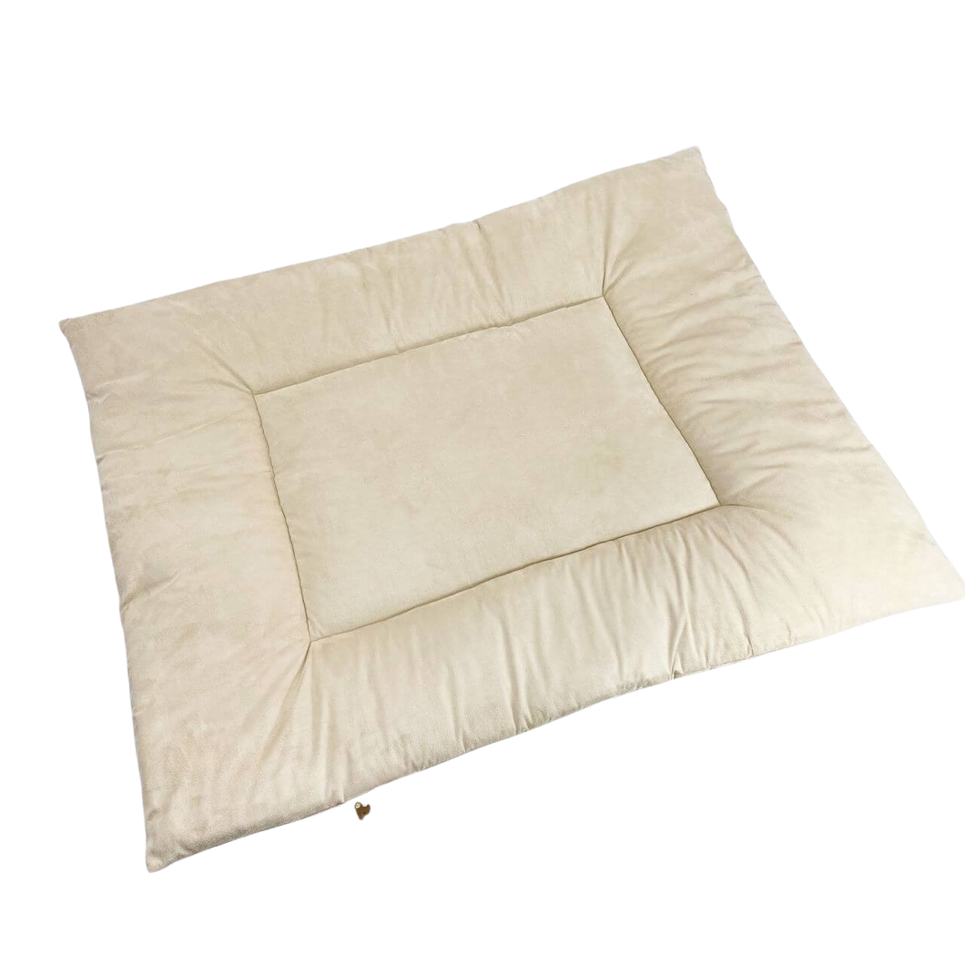 Boxkleed Estee-suedine-beige-luxe stof-rond-rechthoek-vierkant