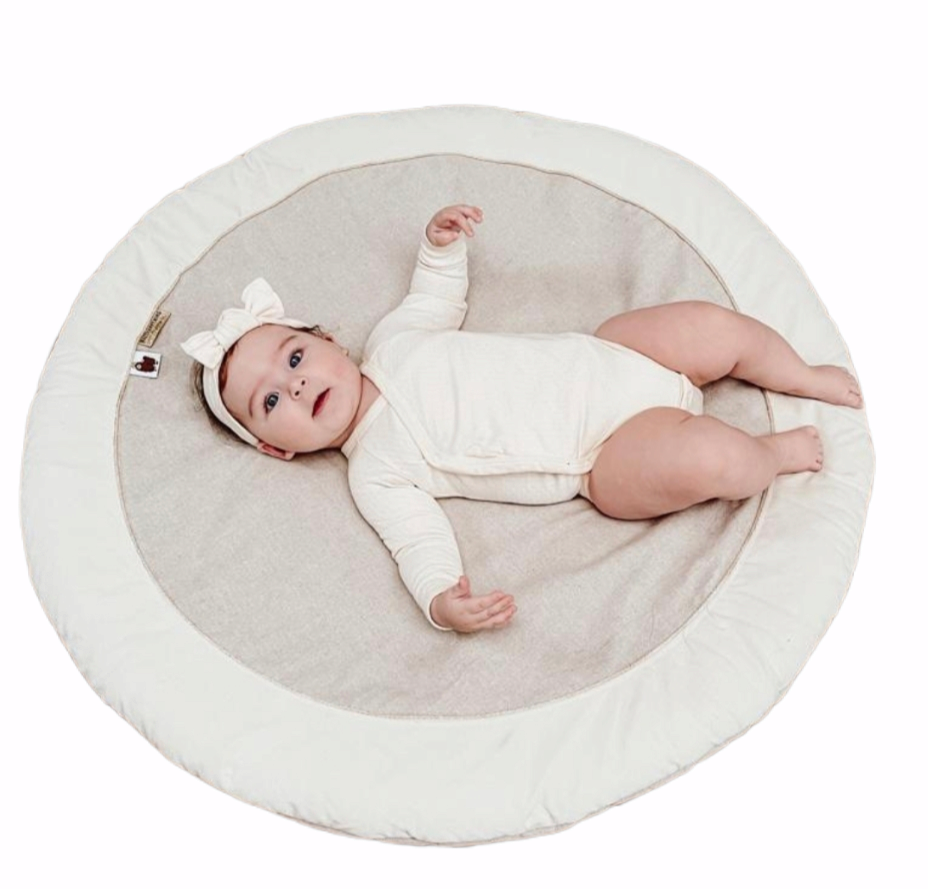 Boxkleed Olivia - velvet - linnen/katoen - ecru - zand - goud