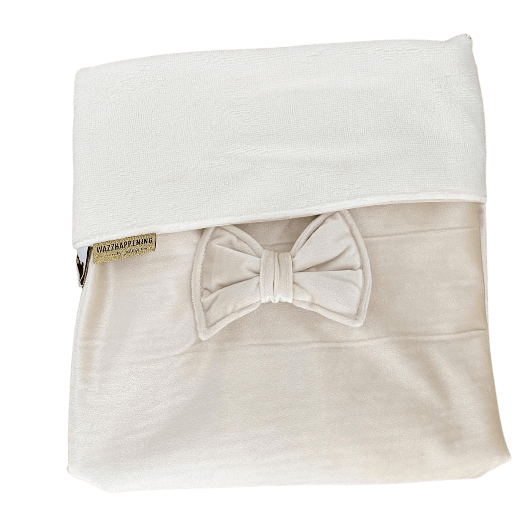 Babydekentje Velvet Strik-fluweel-bamboe-ecru-licht beige-creme