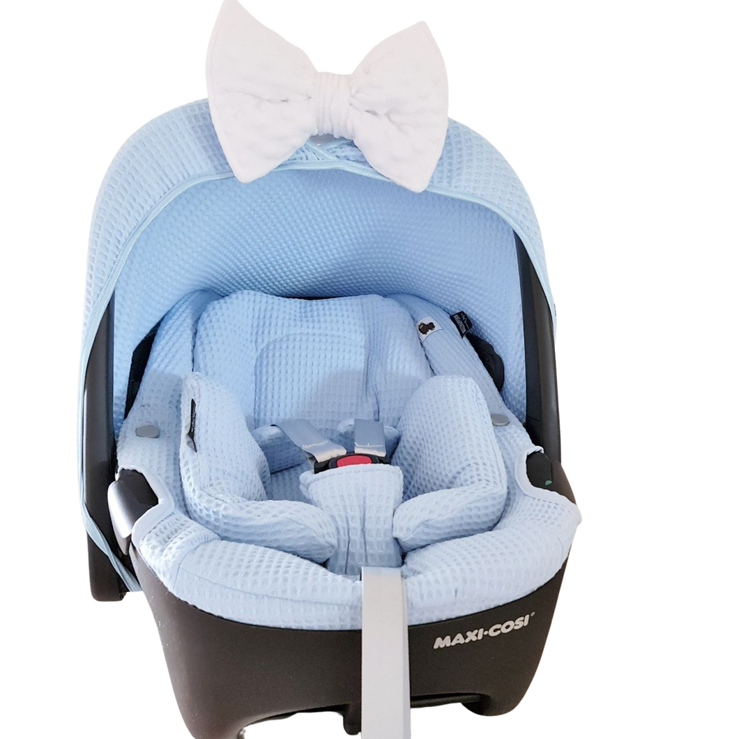 Maxi Cosi hoes Pebble 360 Joey lichtblauw babyblauw wafel