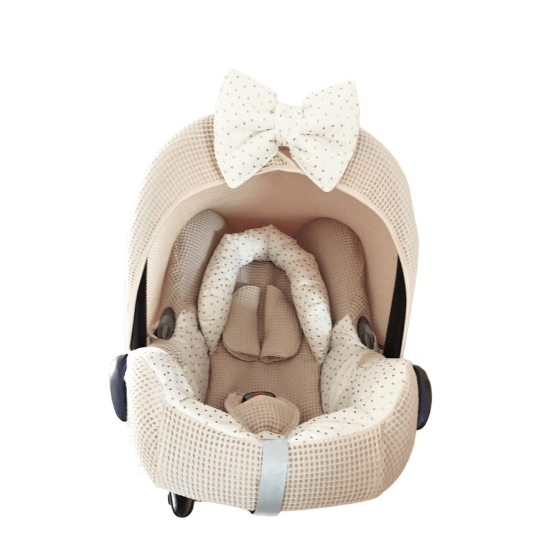 Maxi Cosi hoes Cabrio Nina zand goud druppels wafel