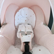 Afbeelding in Gallery-weergave laden, Maxi Cosi hoes Pebble Standaard Mave nude roze goud dot wit wafel
