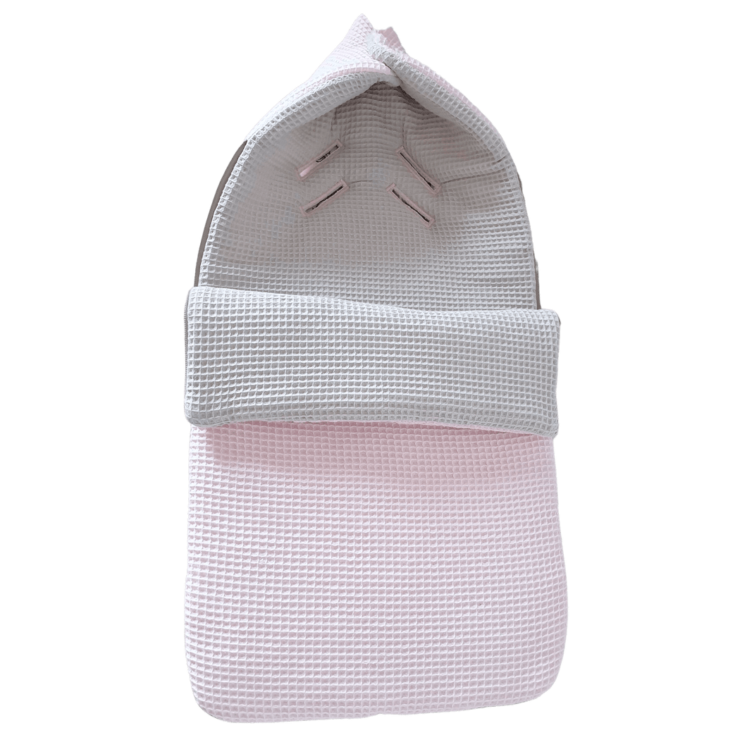 Voetenzak Lola Duo - twee kleuren wafel - in 30 kleuren